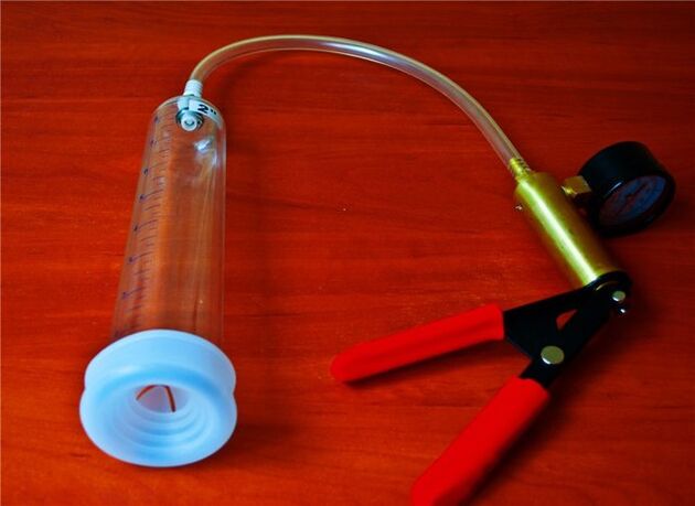 bomba de baleiro para a ampliación do pene